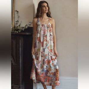 Anthropologie Floral Patchwork Nap Dress